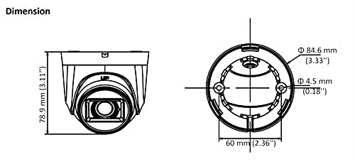 HIKVISION 5 MP Indoor Dome CCTV Camera with inbuilt Audio Mic DS-2CE76H0T-ITPFS White Wired, 1080P