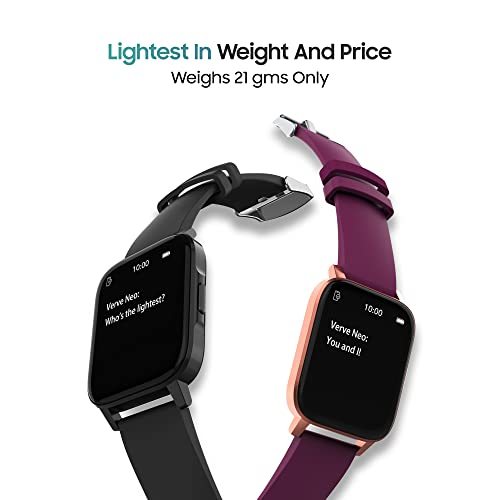 TAGG Verve NEO Smartwatch 1.69" HD Display | 60+ Sports Modes | 10 Days Battery | 150+ Maximum Watch Face Library | Waterproof | 24 * 7 HeartRate & Blood Oxygen Tracking | Games & Calculator | Black