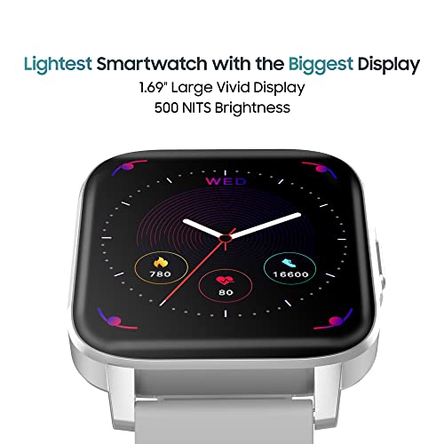 TAGG Verve NEO Smartwatch 1.69" HD Display | 60+ Sports Modes | 10 Days Battery | 150+ Maximum Watch Face Library | Waterproof | 24 * 7 HeartRate & Blood Oxygen Tracking | Games & Calculator | Black