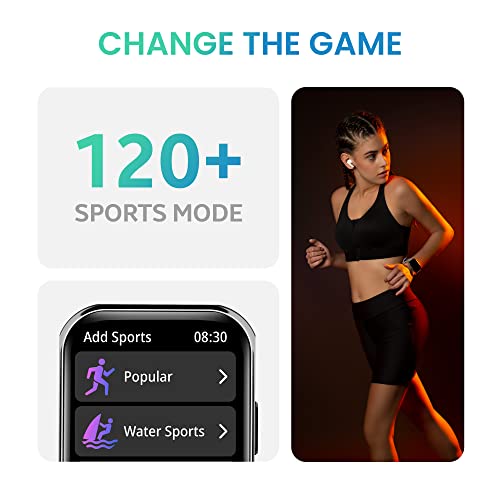 TAGG Verve NEO Smartwatch 1.69" HD Display | 60+ Sports Modes | 10 Days Battery | 150+ Maximum Watch Face Library | Waterproof | 24 * 7 HeartRate & Blood Oxygen Tracking | Games & Calculator | Black