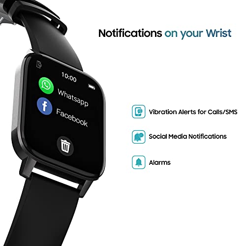 TAGG Verve NEO Smartwatch 1.69" HD Display | 60+ Sports Modes | 10 Days Battery | 150+ Maximum Watch Face Library | Waterproof | 24 * 7 HeartRate & Blood Oxygen Tracking | Games & Calculator | Black