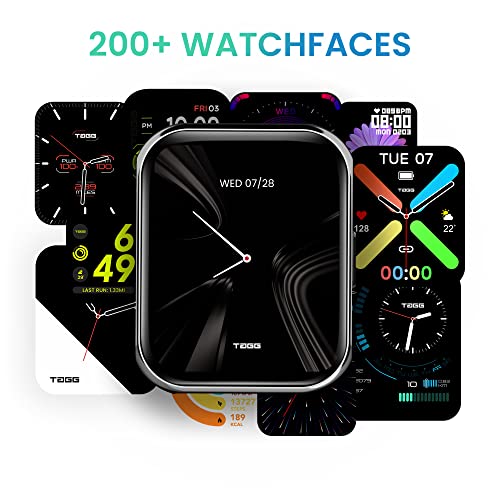 TAGG Verve NEO Smartwatch 1.69" HD Display | 60+ Sports Modes | 10 Days Battery | 150+ Maximum Watch Face Library | Waterproof | 24 * 7 HeartRate & Blood Oxygen Tracking | Games & Calculator | Black