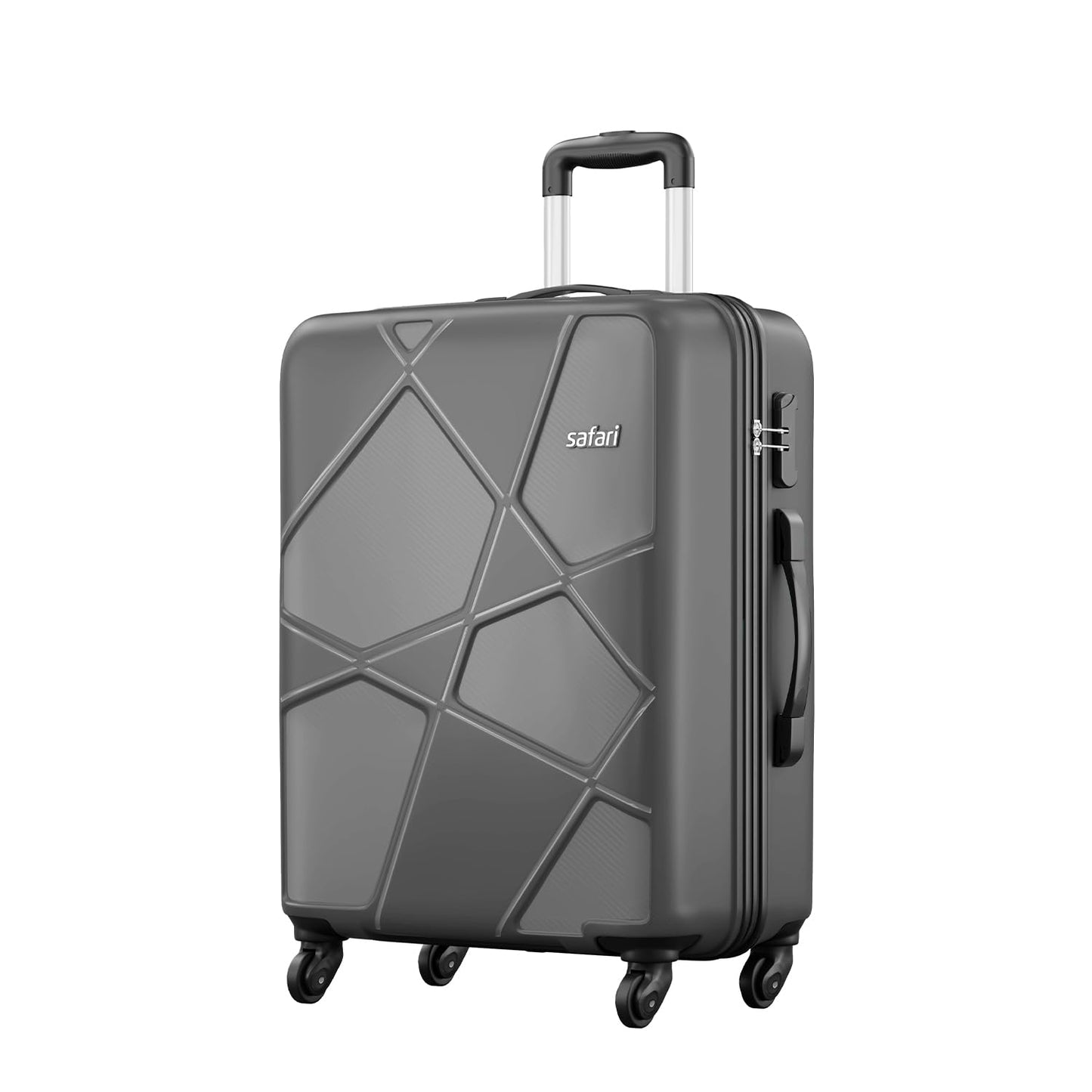 Safari Pentagon 3 Pc Set 55, 65 & 75 Cms- Small, Medium & Large Polypropylene (Pp) Hard Sided 4 Wheels 360 Degree Rotation Luggage Set/Speed_Wheel Suitcase Set/Trolley Bag Set (Cyan Blue)