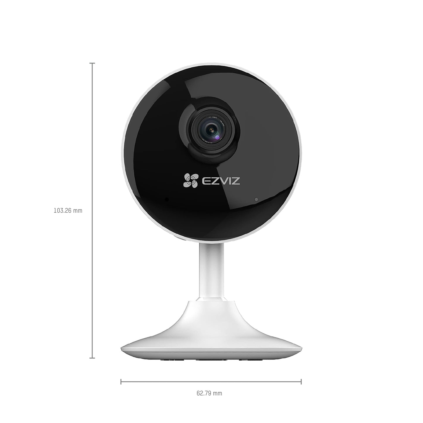 EZVIZ by Hikvision|C1C-B WiFi Indoor Home Smart Security Camera| 2 Way Talk 1080p Full HDl Privacy Protection| Night Vision| Motion Detection| BuiltIn MicroSD Card Upto 256GB | Alexa & Google, White