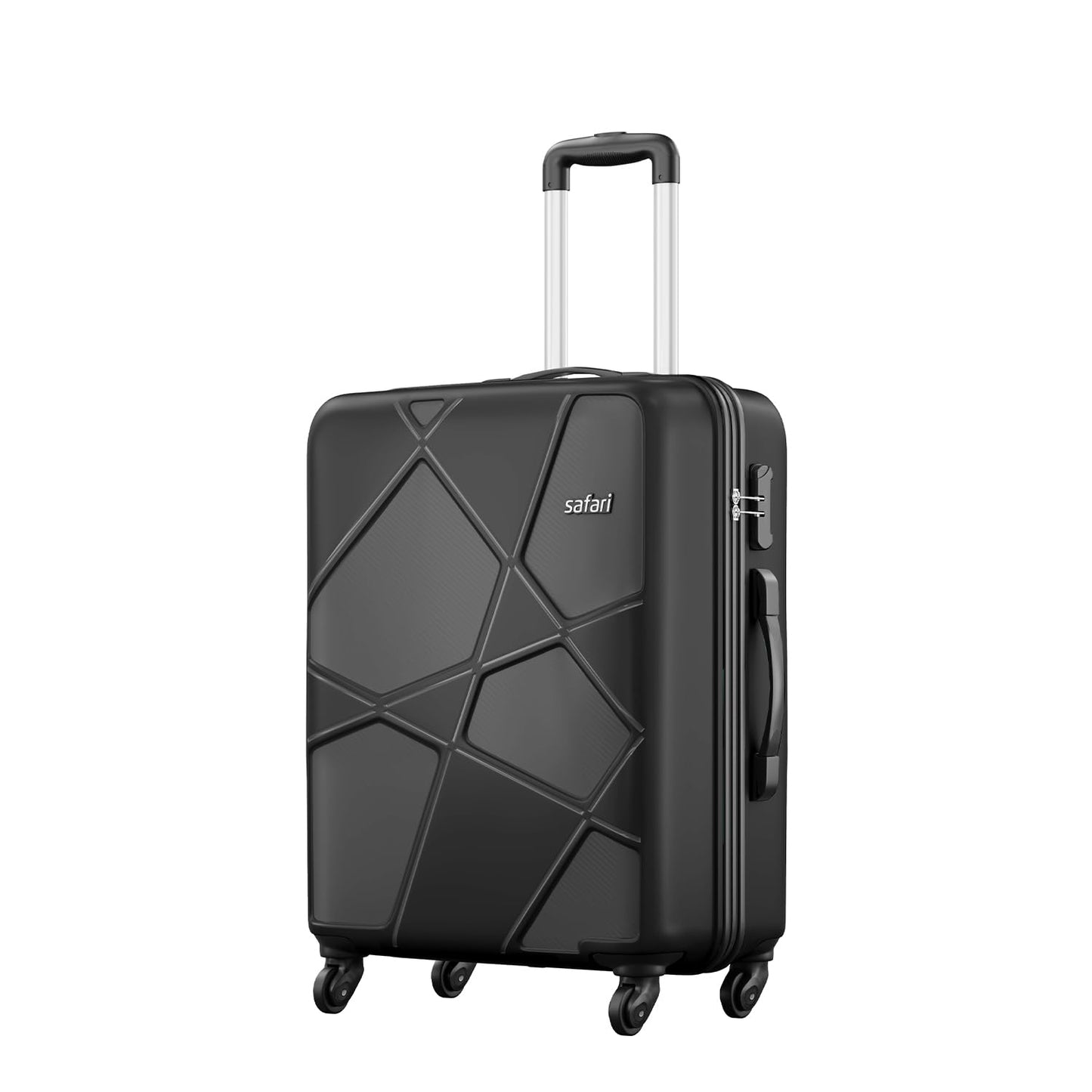 Safari Pentagon 3 Pc Set 55, 65 & 75 Cms- Small, Medium & Large Polypropylene (Pp) Hard Sided 4 Wheels 360 Degree Rotation Luggage Set/Speed_Wheel Suitcase Set/Trolley Bag Set (Cyan Blue)