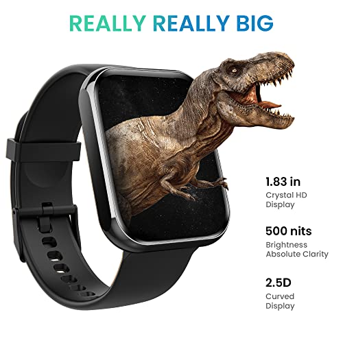 TAGG Verve NEO Smartwatch 1.69" HD Display | 60+ Sports Modes | 10 Days Battery | 150+ Maximum Watch Face Library | Waterproof | 24 * 7 HeartRate & Blood Oxygen Tracking | Games & Calculator | Black