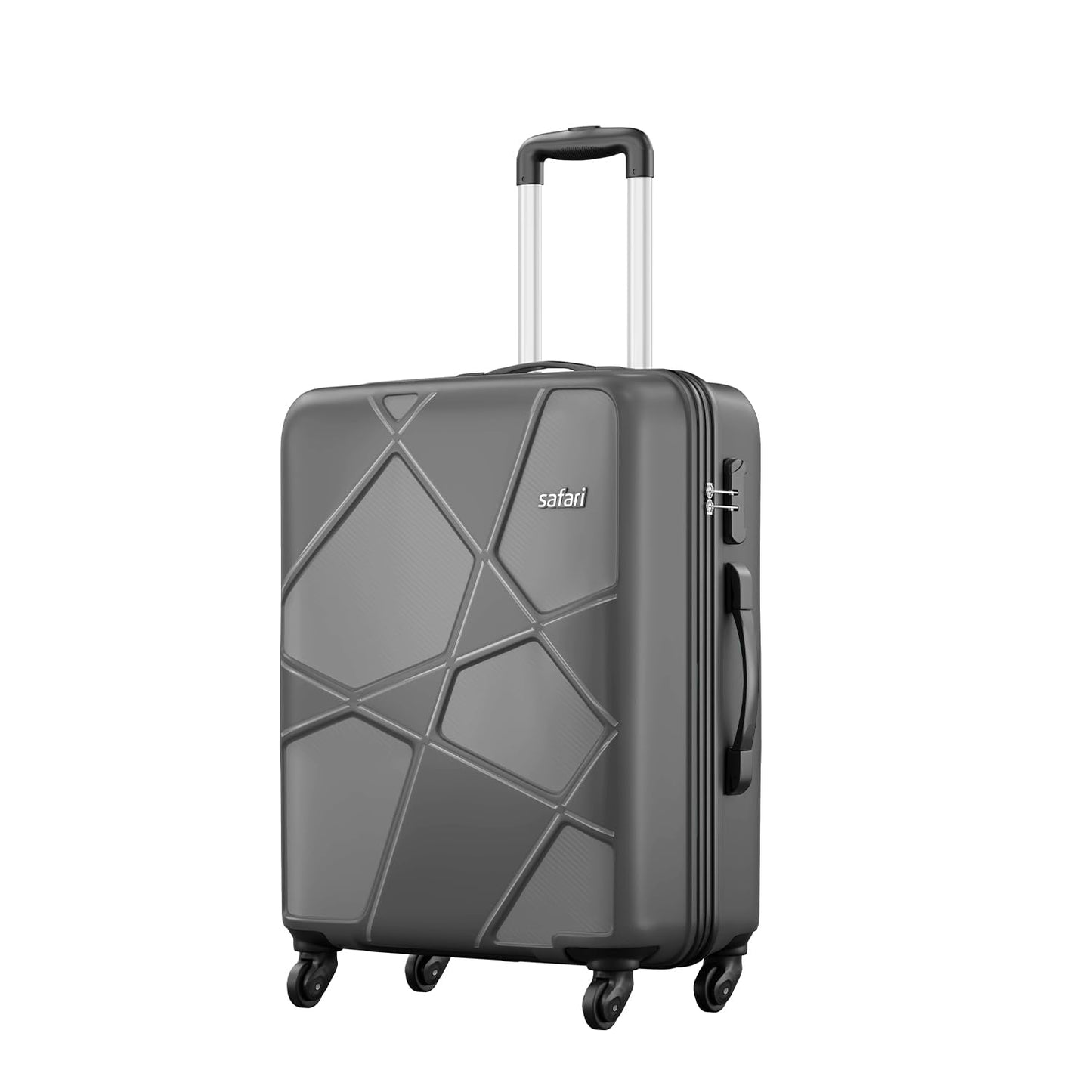 Safari Pentagon 3 Pc Set 55, 65 & 75 Cms- Small, Medium & Large Polypropylene (Pp) Hard Sided 4 Wheels 360 Degree Rotation Luggage Set/Speed_Wheel Suitcase Set/Trolley Bag Set (Cyan Blue)