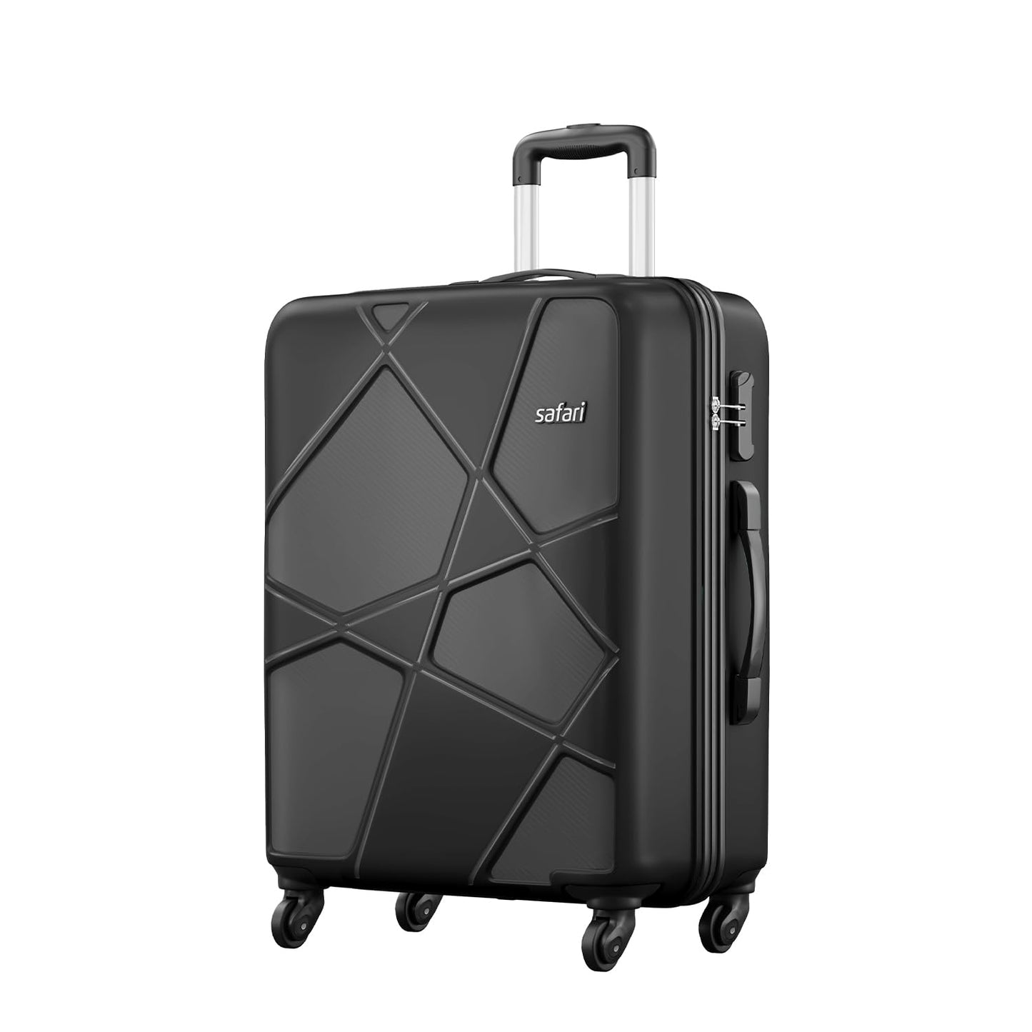 Safari Pentagon 3 Pc Set 55, 65 & 75 Cms- Small, Medium & Large Polypropylene (Pp) Hard Sided 4 Wheels 360 Degree Rotation Luggage Set/Speed_Wheel Suitcase Set/Trolley Bag Set (Cyan Blue)