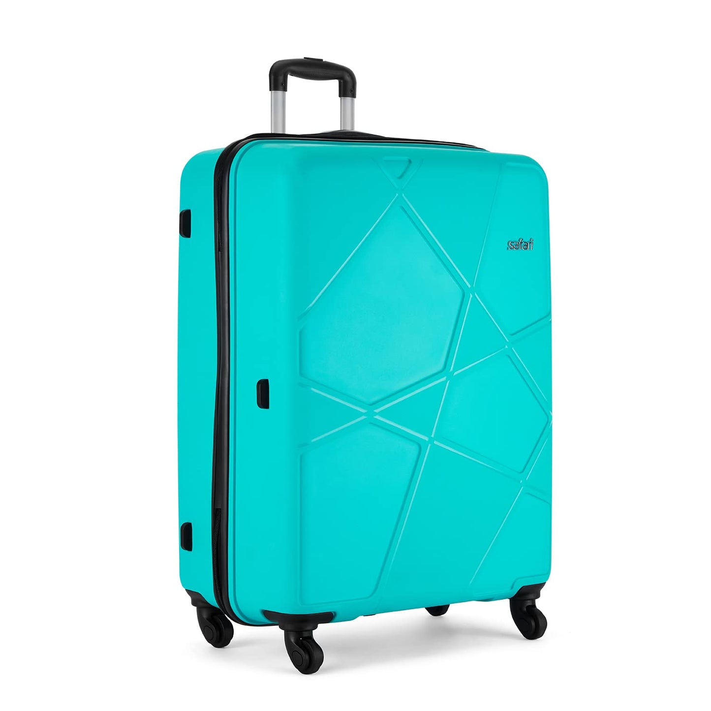 Safari Pentagon 3 Pc Set 55, 65 & 75 Cms- Small, Medium & Large Polypropylene (Pp) Hard Sided 4 Wheels 360 Degree Rotation Luggage Set/Speed_Wheel Suitcase Set/Trolley Bag Set (Cyan Blue)