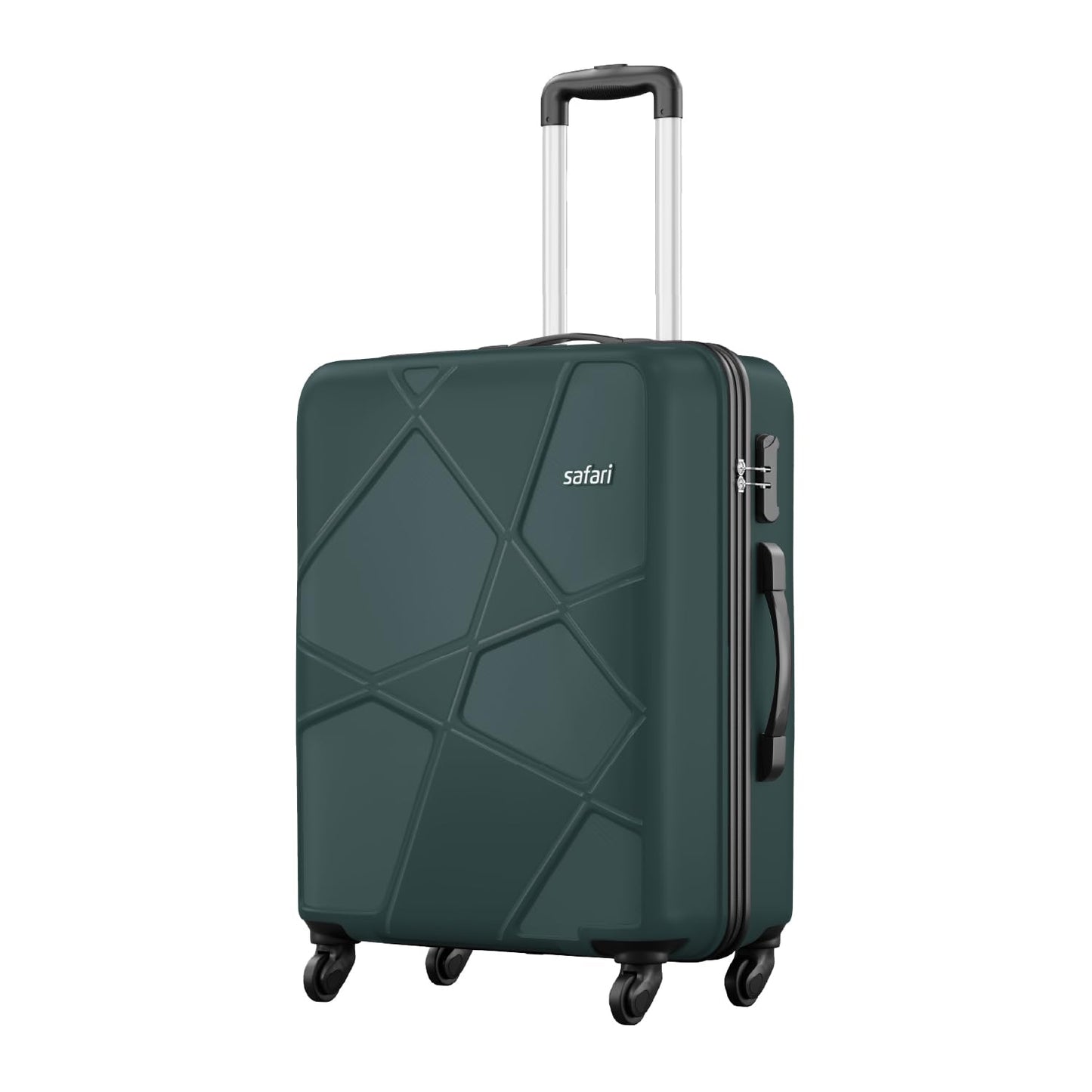 Safari Pentagon 3 Pc Set 55, 65 & 75 Cms- Small, Medium & Large Polypropylene (Pp) Hard Sided 4 Wheels 360 Degree Rotation Luggage Set/Speed_Wheel Suitcase Set/Trolley Bag Set (Cyan Blue)