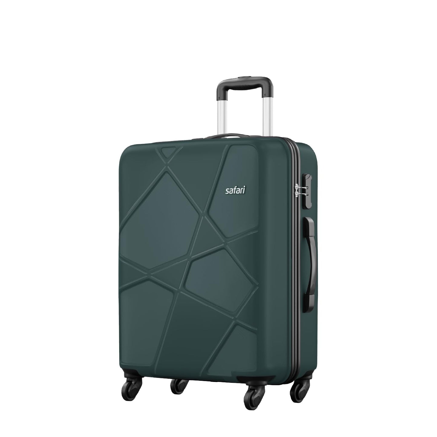 Safari Pentagon 3 Pc Set 55, 65 & 75 Cms- Small, Medium & Large Polypropylene (Pp) Hard Sided 4 Wheels 360 Degree Rotation Luggage Set/Speed_Wheel Suitcase Set/Trolley Bag Set (Cyan Blue)