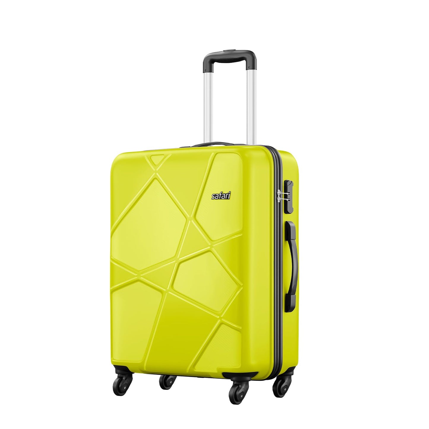 Safari Pentagon 3 Pc Set 55, 65 & 75 Cms- Small, Medium & Large Polypropylene (Pp) Hard Sided 4 Wheels 360 Degree Rotation Luggage Set/Speed_Wheel Suitcase Set/Trolley Bag Set (Cyan Blue)