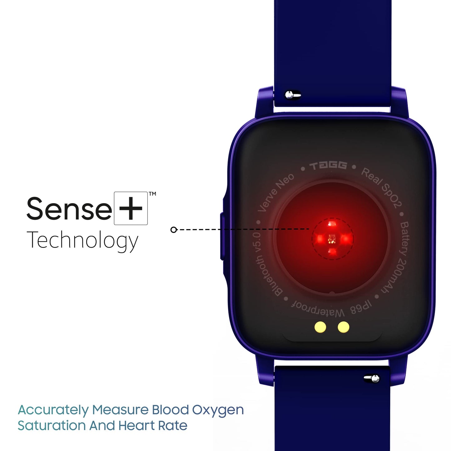 TAGG Verve NEO Smartwatch 1.69" HD Display | 60+ Sports Modes | 10 Days Battery | 150+ Maximum Watch Face Library | Waterproof | 24 * 7 HeartRate & Blood Oxygen Tracking | Games & Calculator | Black