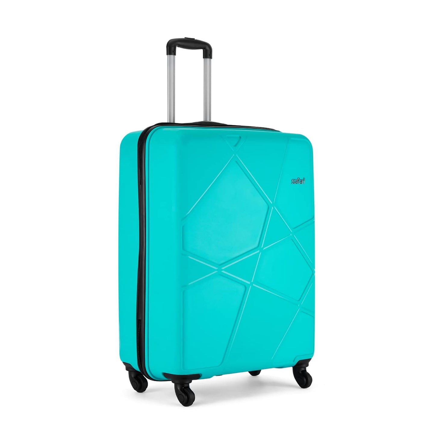 Safari Pentagon 3 Pc Set 55, 65 & 75 Cms- Small, Medium & Large Polypropylene (Pp) Hard Sided 4 Wheels 360 Degree Rotation Luggage Set/Speed_Wheel Suitcase Set/Trolley Bag Set (Cyan Blue)