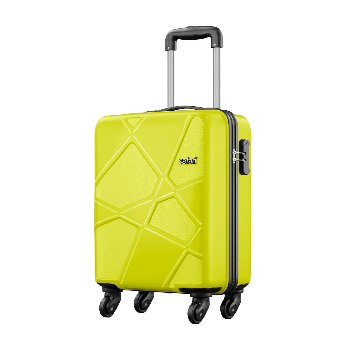 Safari Pentagon 3 Pc Set 55, 65 & 75 Cms- Small, Medium & Large Polypropylene (Pp) Hard Sided 4 Wheels 360 Degree Rotation Luggage Set/Speed_Wheel Suitcase Set/Trolley Bag Set (Cyan Blue)