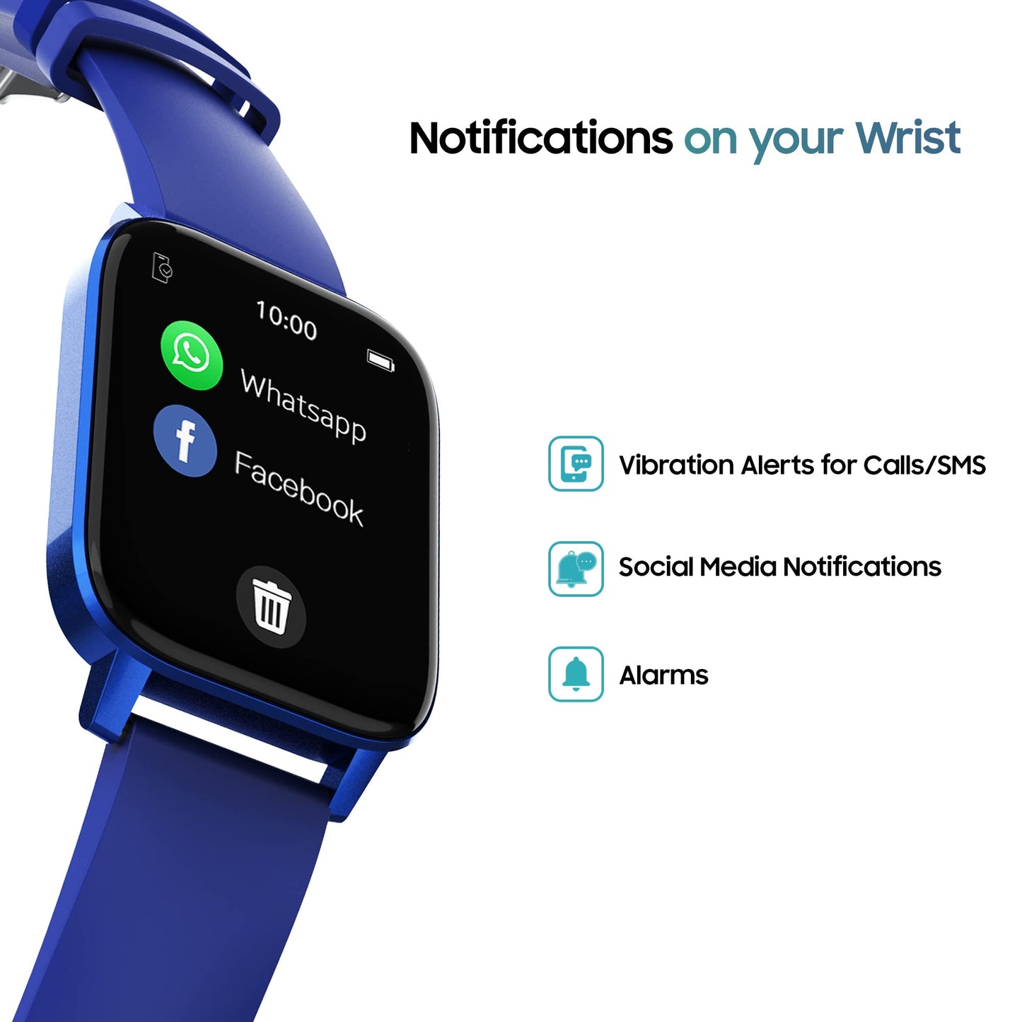 TAGG Verve NEO Smartwatch 1.69" HD Display | 60+ Sports Modes | 10 Days Battery | 150+ Maximum Watch Face Library | Waterproof | 24 * 7 HeartRate & Blood Oxygen Tracking | Games & Calculator | Black