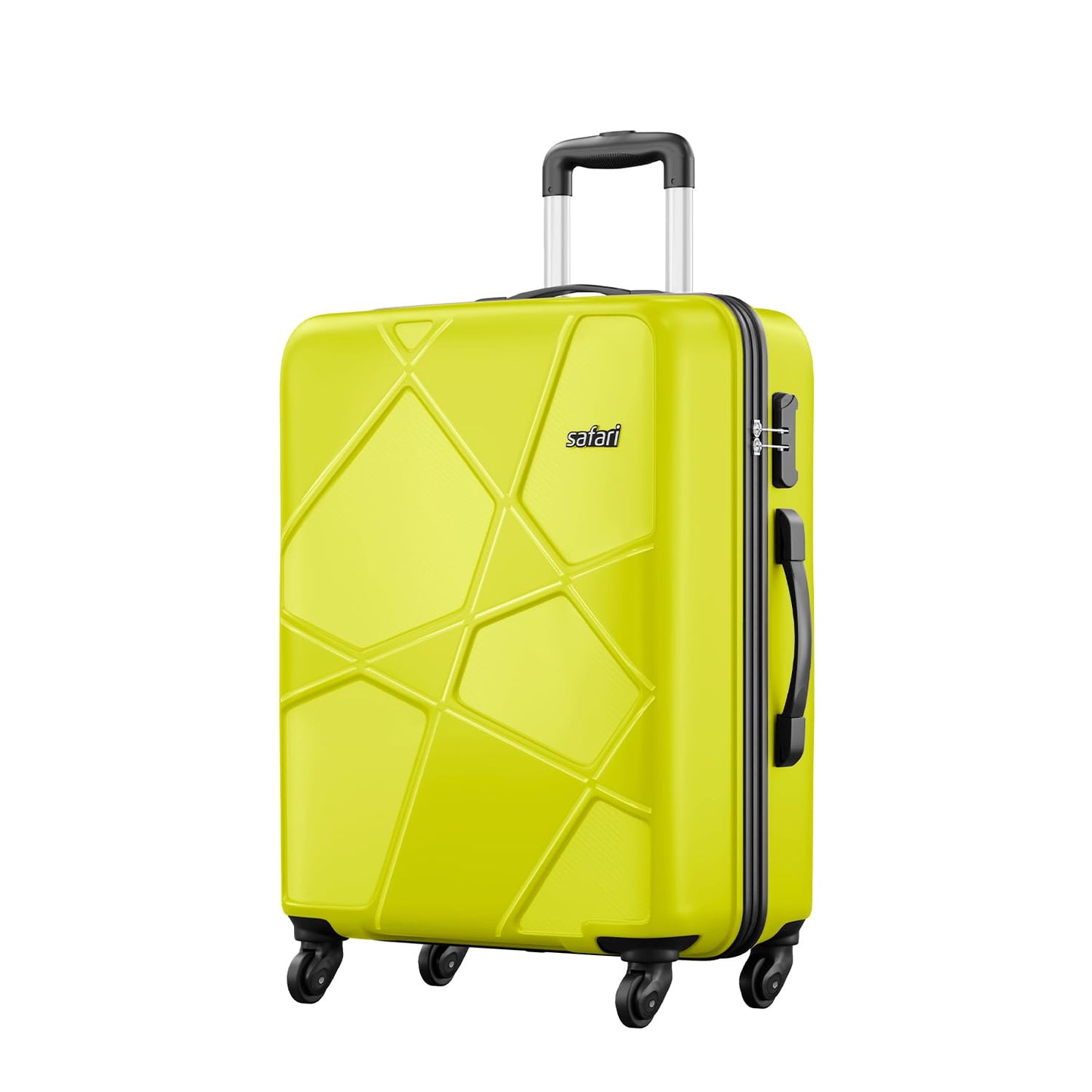 Safari Pentagon 3 Pc Set 55, 65 & 75 Cms- Small, Medium & Large Polypropylene (Pp) Hard Sided 4 Wheels 360 Degree Rotation Luggage Set/Speed_Wheel Suitcase Set/Trolley Bag Set (Cyan Blue)