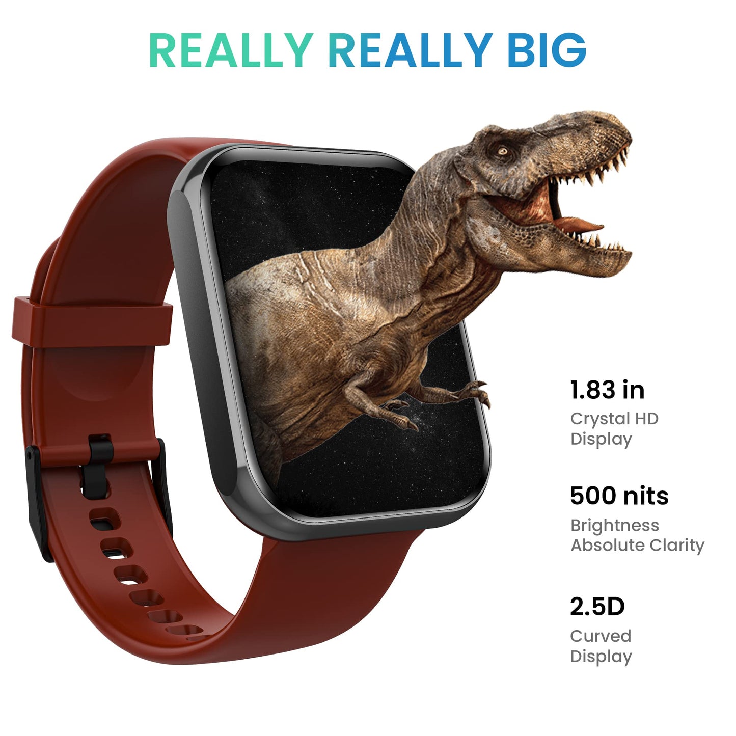 TAGG Verve NEO Smartwatch 1.69" HD Display | 60+ Sports Modes | 10 Days Battery | 150+ Maximum Watch Face Library | Waterproof | 24 * 7 HeartRate & Blood Oxygen Tracking | Games & Calculator | Black