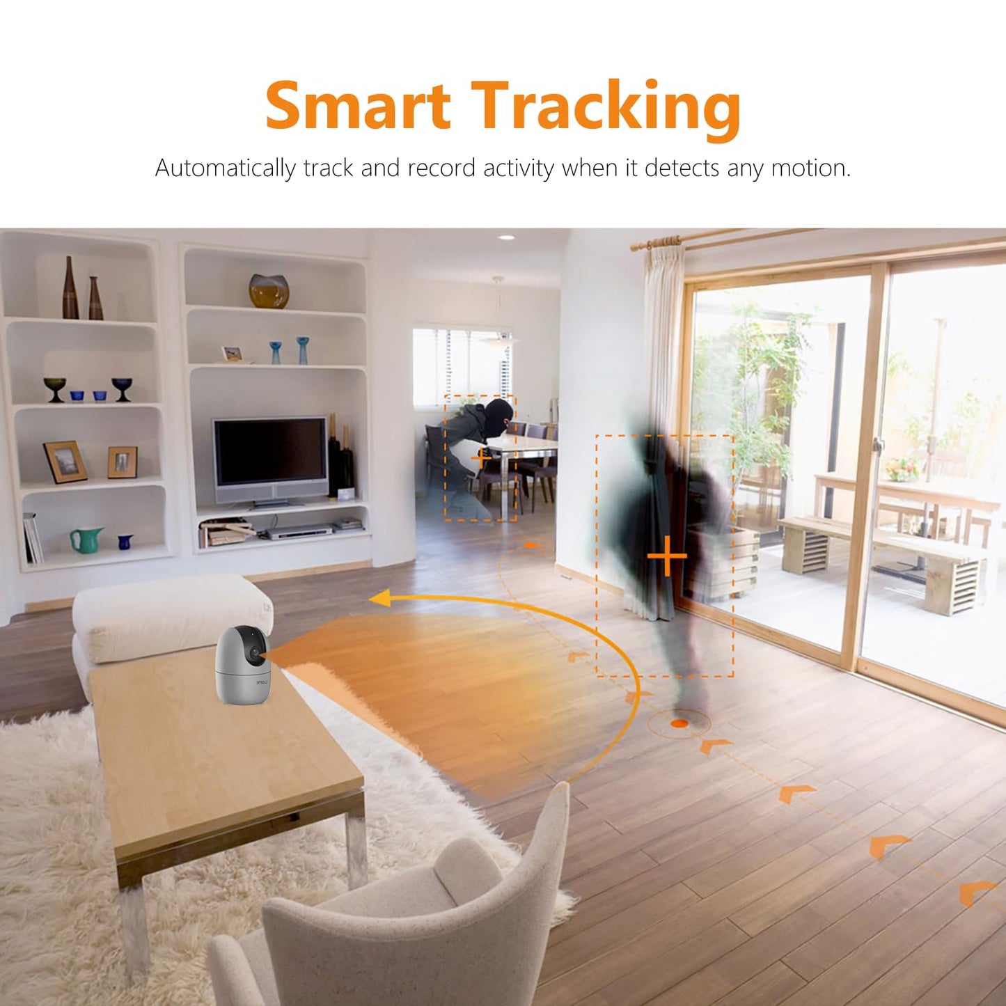 Imou 360 Degree WiFi Security Camera Black, 1080P Full HD, Domo Camera, Night Vision, Privacy Mode, Camera, Alexa Google Assistant, Motion Detection & Human Detection, 2-Way Audio