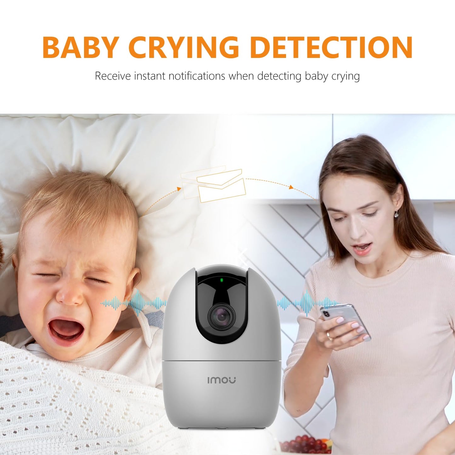 Imou 360 Degree WiFi Security Camera Black, 1080P Full HD, Domo Camera, Night Vision, Privacy Mode, Camera, Alexa Google Assistant, Motion Detection & Human Detection, 2-Way Audio