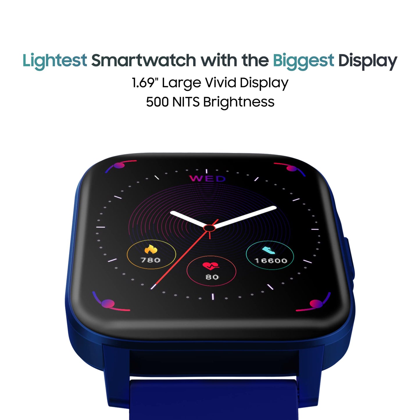 TAGG Verve NEO Smartwatch 1.69" HD Display | 60+ Sports Modes | 10 Days Battery | 150+ Maximum Watch Face Library | Waterproof | 24 * 7 HeartRate & Blood Oxygen Tracking | Games & Calculator | Black