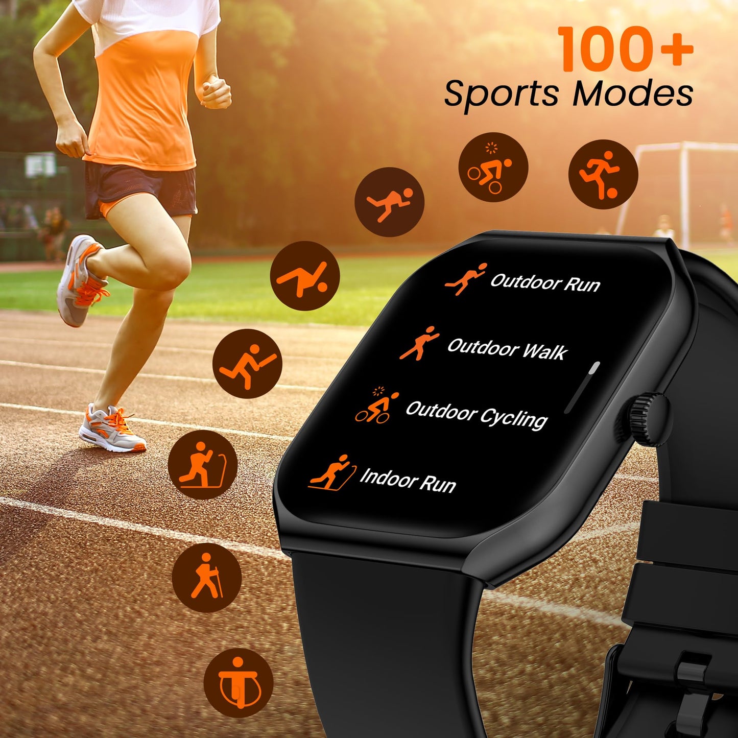 Titan Mirage Premium Fashion Smartwatch|1.96" AMOLED Display with AOD|800 NITS Brightness|410 * 502 Pixel Resolution|Functional Crown|SingleSync BT Calling|IP68 (Metal Strap+ Extra Silicone Strap)