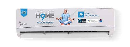 Midea 1.5 Ton 3 Star AI Gear Inverter Split AC (Copper, Convertible 4-in-1 Cooling,HD Filter with Auto Cleanser, 2024 Model,SANTIS PRO+ DELUXE, MAI18SP3R34F0,White)