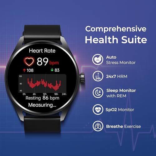 Titan Mirage Premium Fashion Smartwatch|1.96" AMOLED Display with AOD|800 NITS Brightness|410 * 502 Pixel Resolution|Functional Crown|SingleSync BT Calling|IP68 (Metal Strap+ Extra Silicone Strap)