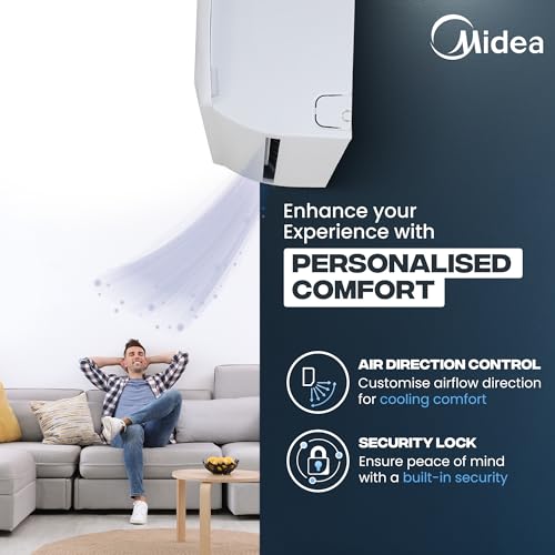 Midea 1.5 Ton 3 Star AI Gear Inverter Split AC (Copper, Convertible 4-in-1 Cooling,HD Filter with Auto Cleanser, 2024 Model,SANTIS PRO+ DELUXE, MAI18SP3R34F0,White)