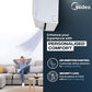 Midea 1.5 Ton 3 Star AI Gear Inverter Split AC (Copper, Convertible 4-in-1 Cooling,HD Filter with Auto Cleanser, 2024 Model,SANTIS PRO+ DELUXE, MAI18SP3R34F0,White)