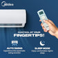 Midea 1.5 Ton 3 Star AI Gear Inverter Split AC (Copper, Convertible 4-in-1 Cooling,HD Filter with Auto Cleanser, 2024 Model,SANTIS PRO+ DELUXE, MAI18SP3R34F0,White)