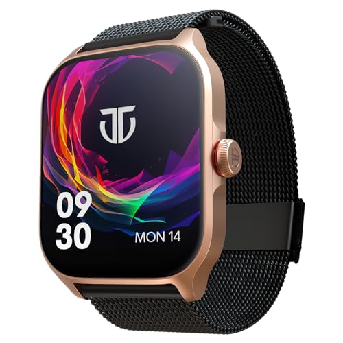 Titan Mirage Premium Fashion Smartwatch|1.96" AMOLED Display with AOD|800 NITS Brightness|410 * 502 Pixel Resolution|Functional Crown|SingleSync BT Calling|IP68 (Metal Strap+ Extra Silicone Strap)
