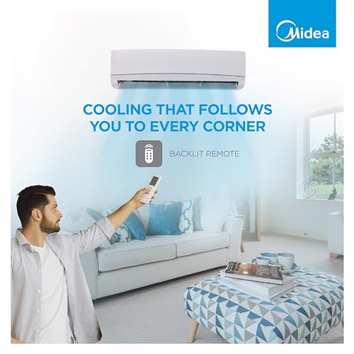 Midea 1.5 Ton 3 Star AI Gear Inverter Split AC (Copper, Convertible 4-in-1 Cooling,HD Filter with Auto Cleanser, 2024 Model,SANTIS PRO+ DELUXE, MAI18SP3R34F0,White)