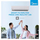Midea 1.5 Ton 3 Star AI Gear Inverter Split AC (Copper, Convertible 4-in-1 Cooling,HD Filter with Auto Cleanser, 2024 Model,SANTIS PRO+ DELUXE, MAI18SP3R34F0,White)