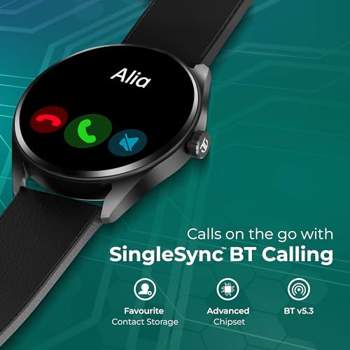 Titan Mirage Premium Fashion Smartwatch|1.96" AMOLED Display with AOD|800 NITS Brightness|410 * 502 Pixel Resolution|Functional Crown|SingleSync BT Calling|IP68 (Metal Strap+ Extra Silicone Strap)