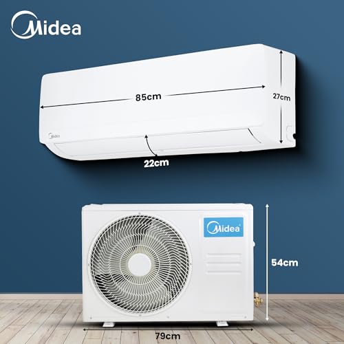 Midea 1.5 Ton 3 Star AI Gear Inverter Split AC (Copper, Convertible 4-in-1 Cooling,HD Filter with Auto Cleanser, 2024 Model,SANTIS PRO+ DELUXE, MAI18SP3R34F0,White)