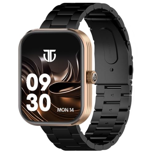 Titan Mirage Premium Fashion Smartwatch|1.96" AMOLED Display with AOD|800 NITS Brightness|410 * 502 Pixel Resolution|Functional Crown|SingleSync BT Calling|IP68 (Metal Strap+ Extra Silicone Strap)