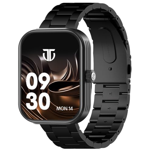 Titan Mirage Premium Fashion Smartwatch|1.96" AMOLED Display with AOD|800 NITS Brightness|410 * 502 Pixel Resolution|Functional Crown|SingleSync BT Calling|IP68 (Metal Strap+ Extra Silicone Strap)