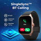 Titan Mirage Premium Fashion Smartwatch|1.96" AMOLED Display with AOD|800 NITS Brightness|410 * 502 Pixel Resolution|Functional Crown|SingleSync BT Calling|IP68 (Metal Strap+ Extra Silicone Strap)