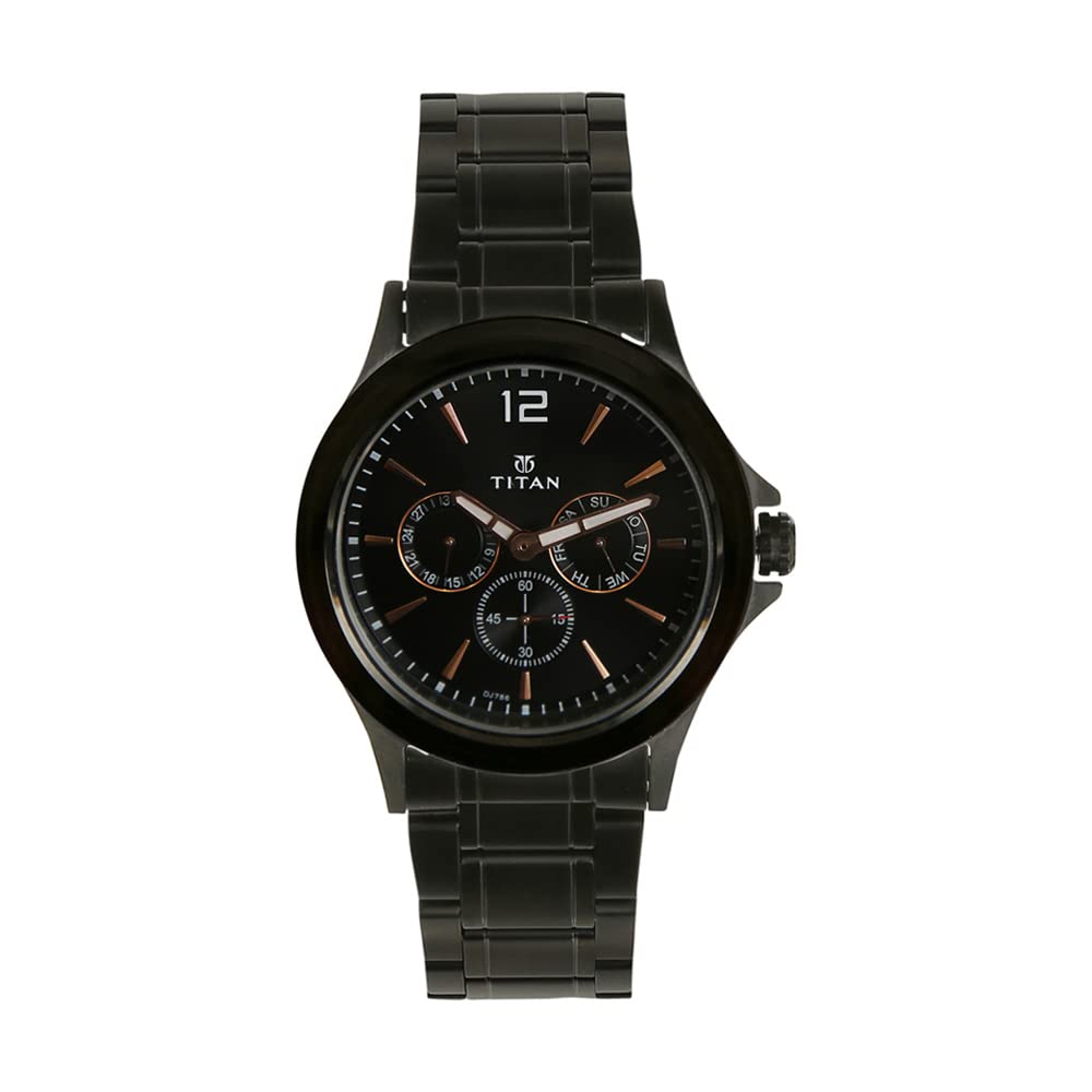 Price History of Titan Men Black Analogue Watch from Myntra - Main Image