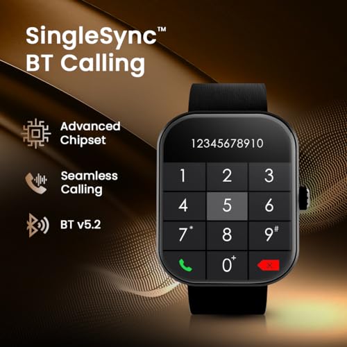 Titan Mirage Premium Fashion Smartwatch|1.96" AMOLED Display with AOD|800 NITS Brightness|410 * 502 Pixel Resolution|Functional Crown|SingleSync BT Calling|IP68 (Metal Strap+ Extra Silicone Strap)
