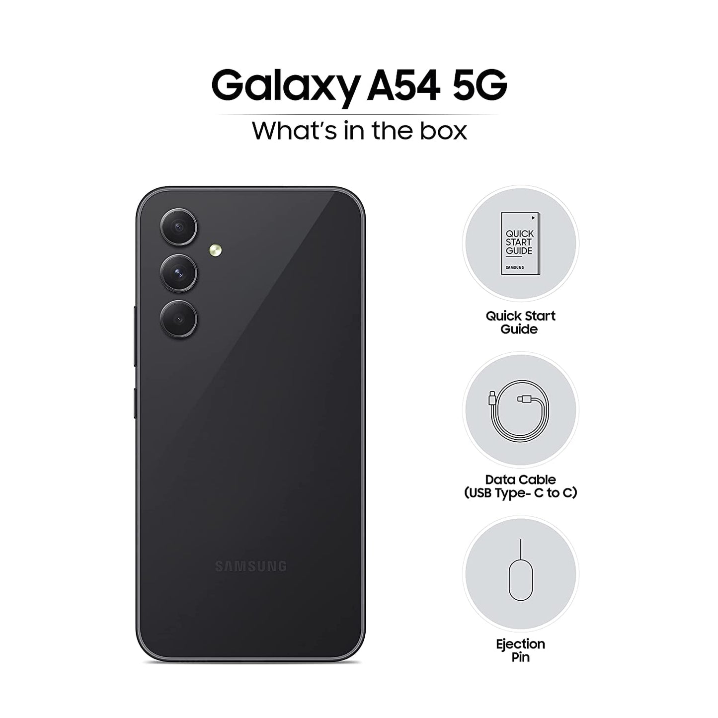 Samsung Galaxy A14 5G (Black, 6GB, 128GB Storage) | Triple Rear Camera (50 MP Main) | Upto 12 GB RAM with RAM Plus | Without Charger
