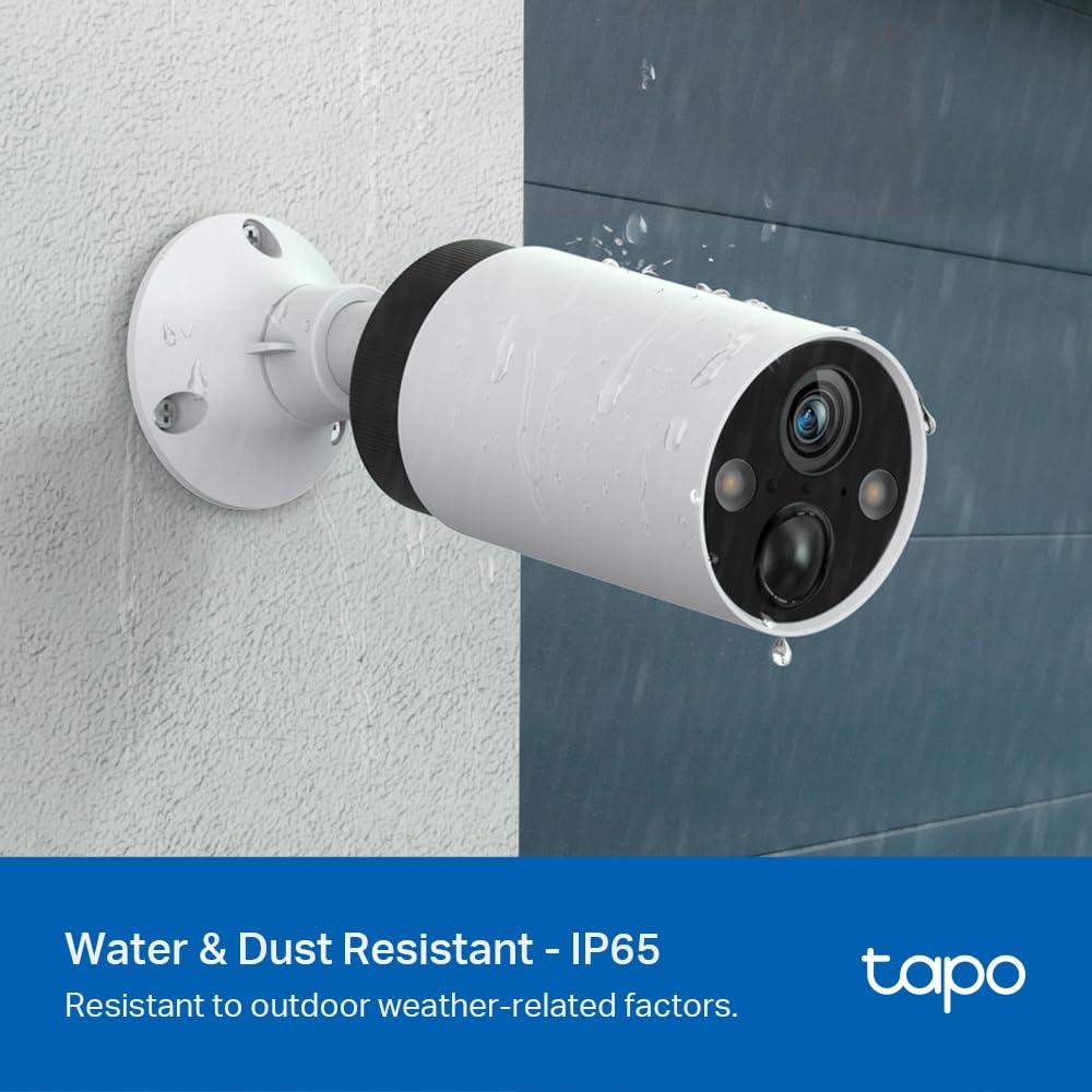 TP-Link Tapo C420S1 4MP Outdoor Smart Wire-Free Security Battery Camera System, Water & dust Proof, Compatible with Alexa & Google Home, 2K QHD, 180-Day Battery Life, 2 Way Audio, IP65, Night Vision