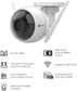 EZVIZ by Hikvision|WiFi Outdoor Security Camera to Secure Your Property with FullHD 1080p Resolution|Night Vision|IP66 Water & Dust Protection|Built in MicroSD Card Upto 256GB, White(C3WN)