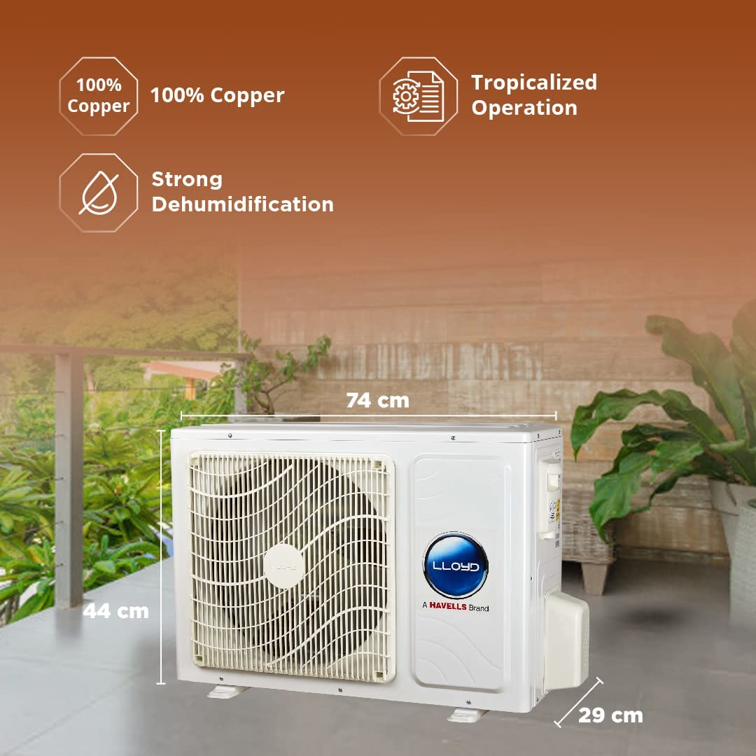 Lloyd 0.8 Ton 3 Star Inverter Split AC (5 in 1 Convertible, 100% Copper, Anti-Viral + PM 2.5 Filter, 2023 Model, White with Silver Deco Strip, GLS09I3FOSEV)
