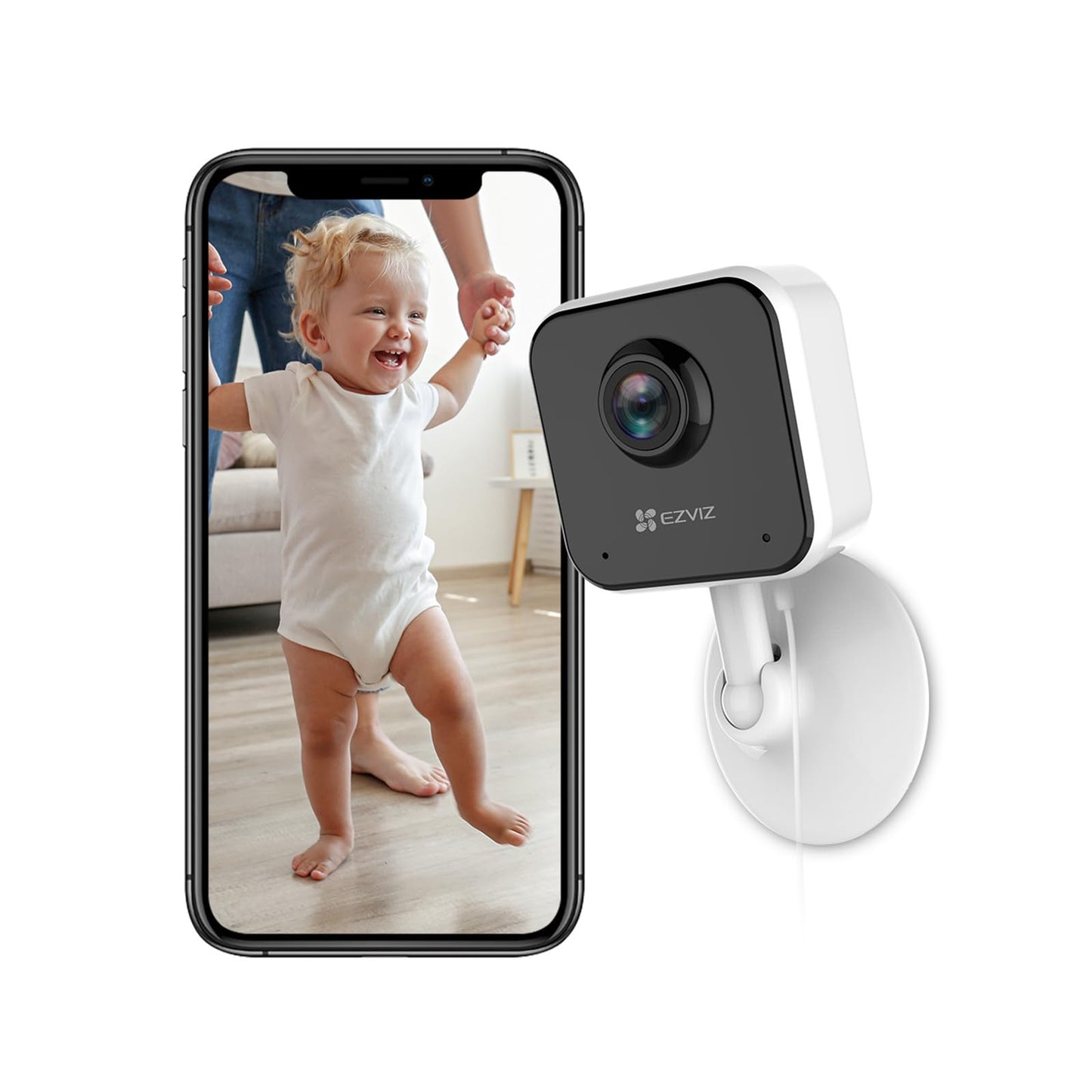 EZVIZ by Hikvision|C1C-B WiFi Indoor Home Smart Security Camera| 2 Way Talk 1080p Full HDl Privacy Protection| Night Vision| Motion Detection| BuiltIn MicroSD Card Upto 256GB | Alexa & Google, White