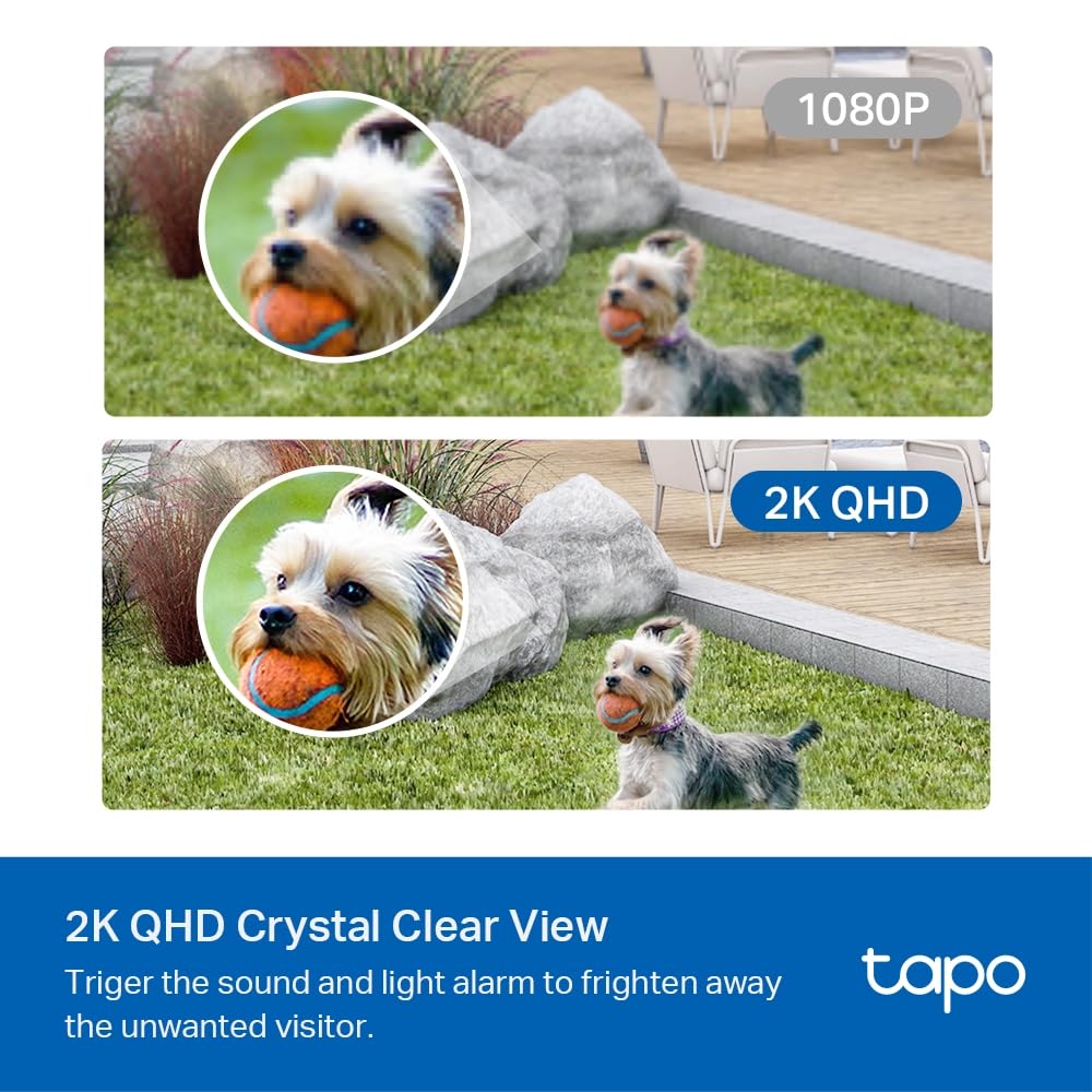TP-Link Tapo C420S1 4MP Outdoor Smart Wire-Free Security Battery Camera System, Water & dust Proof, Compatible with Alexa & Google Home, 2K QHD, 180-Day Battery Life, 2 Way Audio, IP65, Night Vision