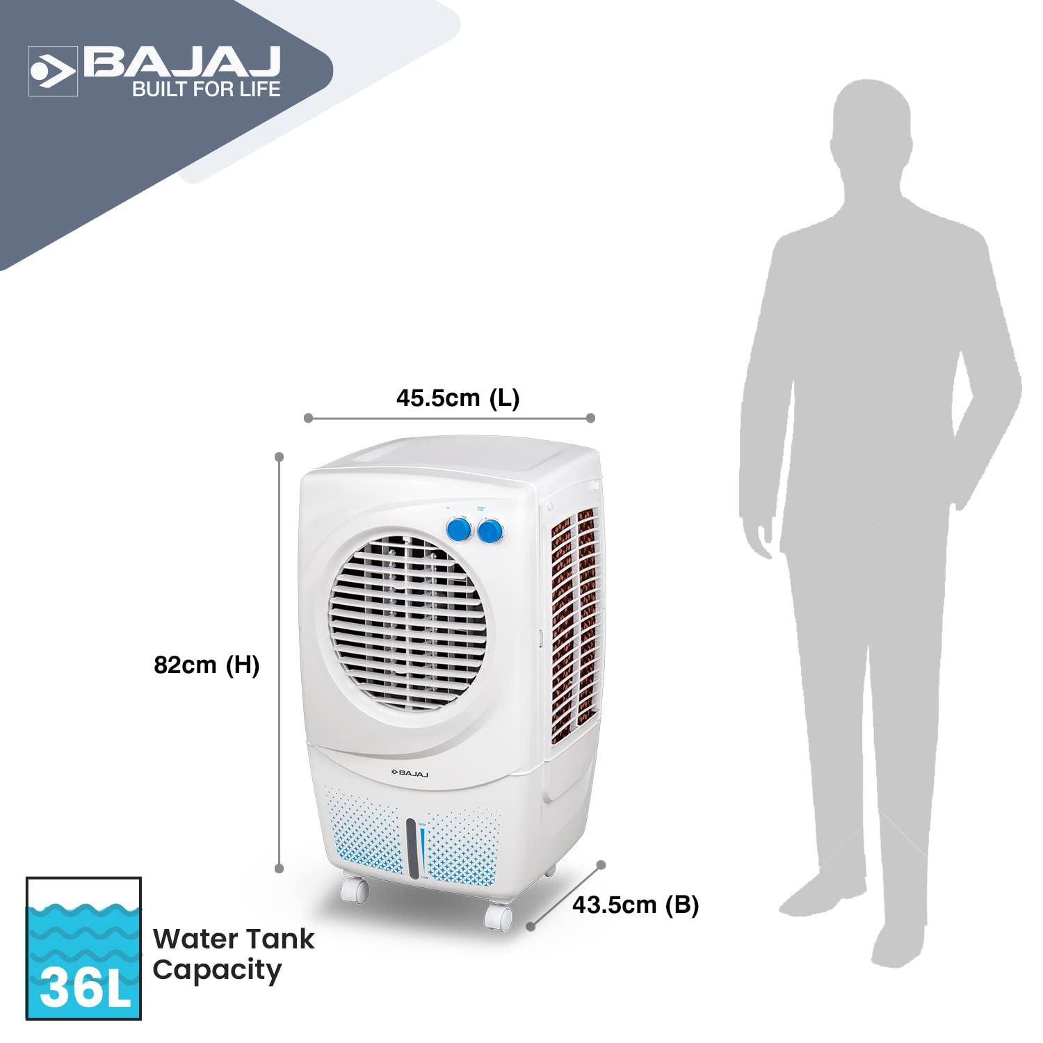 Bajaj Px 97 Torque New 36L Personal Air Cooler For Room With