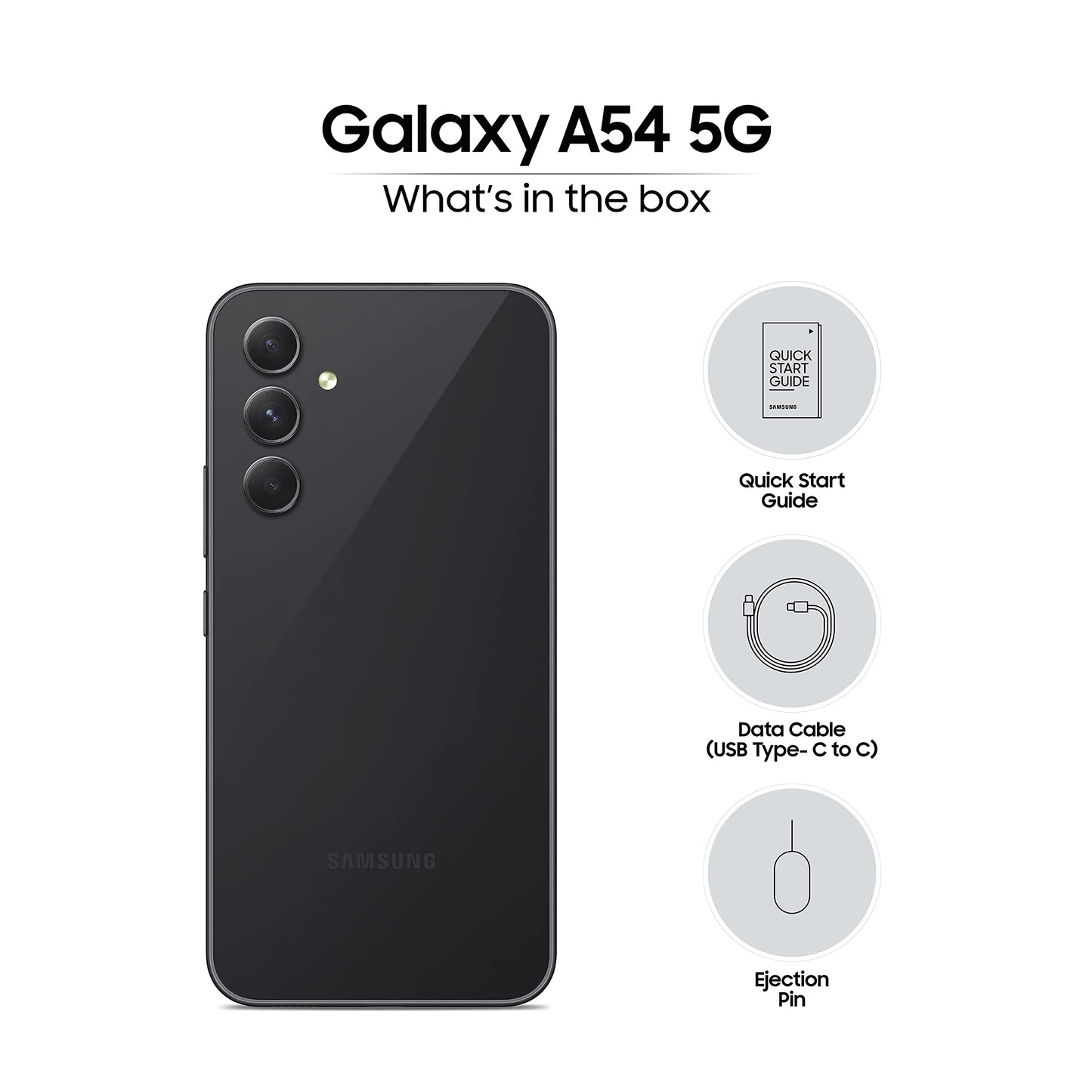 Samsung Galaxy A14 5G (Black, 6GB, 128GB Storage) | Triple Rear Camera (50 MP Main) | Upto 12 GB RAM with RAM Plus | Without Charger