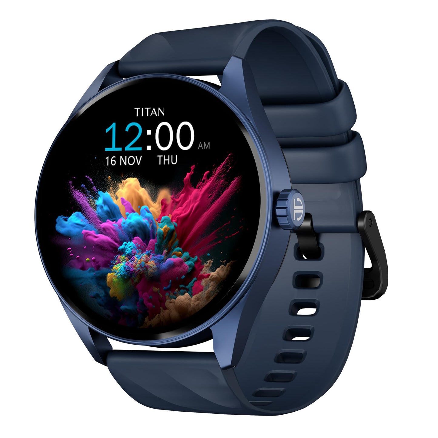 Titan Mirage Premium Fashion Smartwatch|1.96" AMOLED Display with AOD|800 NITS Brightness|410 * 502 Pixel Resolution|Functional Crown|SingleSync BT Calling|IP68 (Metal Strap+ Extra Silicone Strap)